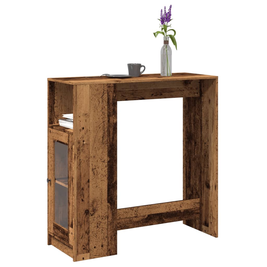 Barski stol s držačima boja drva 101 x 40 x 103,5 cm drveni