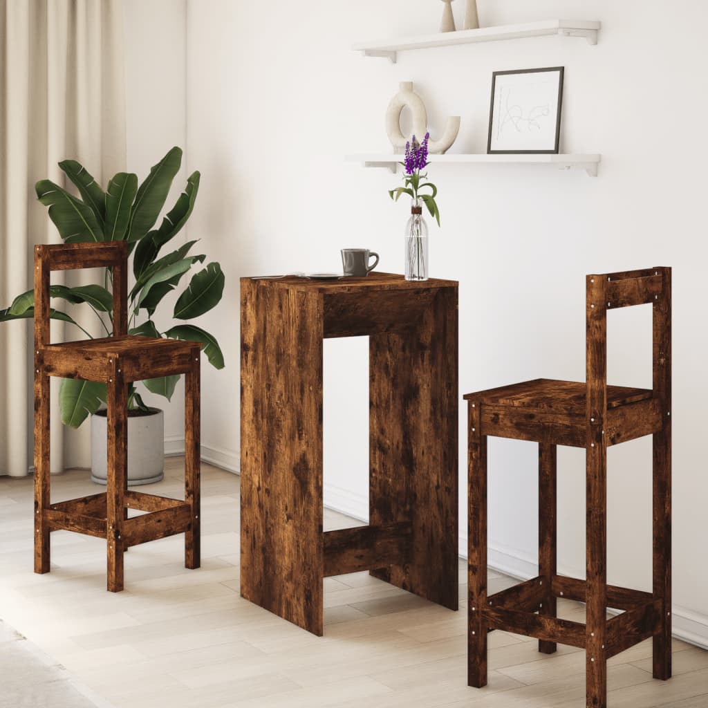 Barski stol boja hrasta 51 x 50 x 103,5 cm konstruirano drvo Smeđa