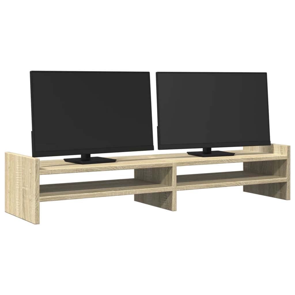Stalak za monitor boja hrasta 100x27x20 cm konstruirano drvo