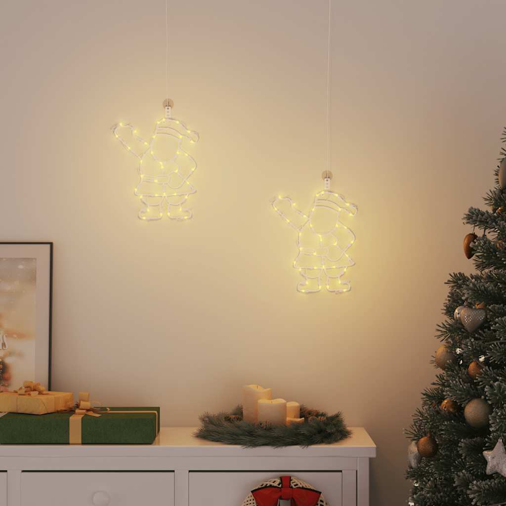 Božićna svjetla Silueta Djeda Mraza 2 kom 35 LED dioda toplo bijela