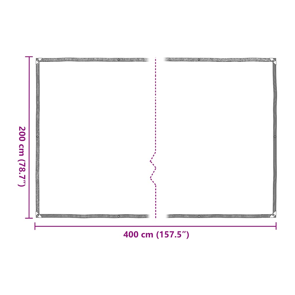 Pokrivač za biljke s rupicama 2x4 m polietilen