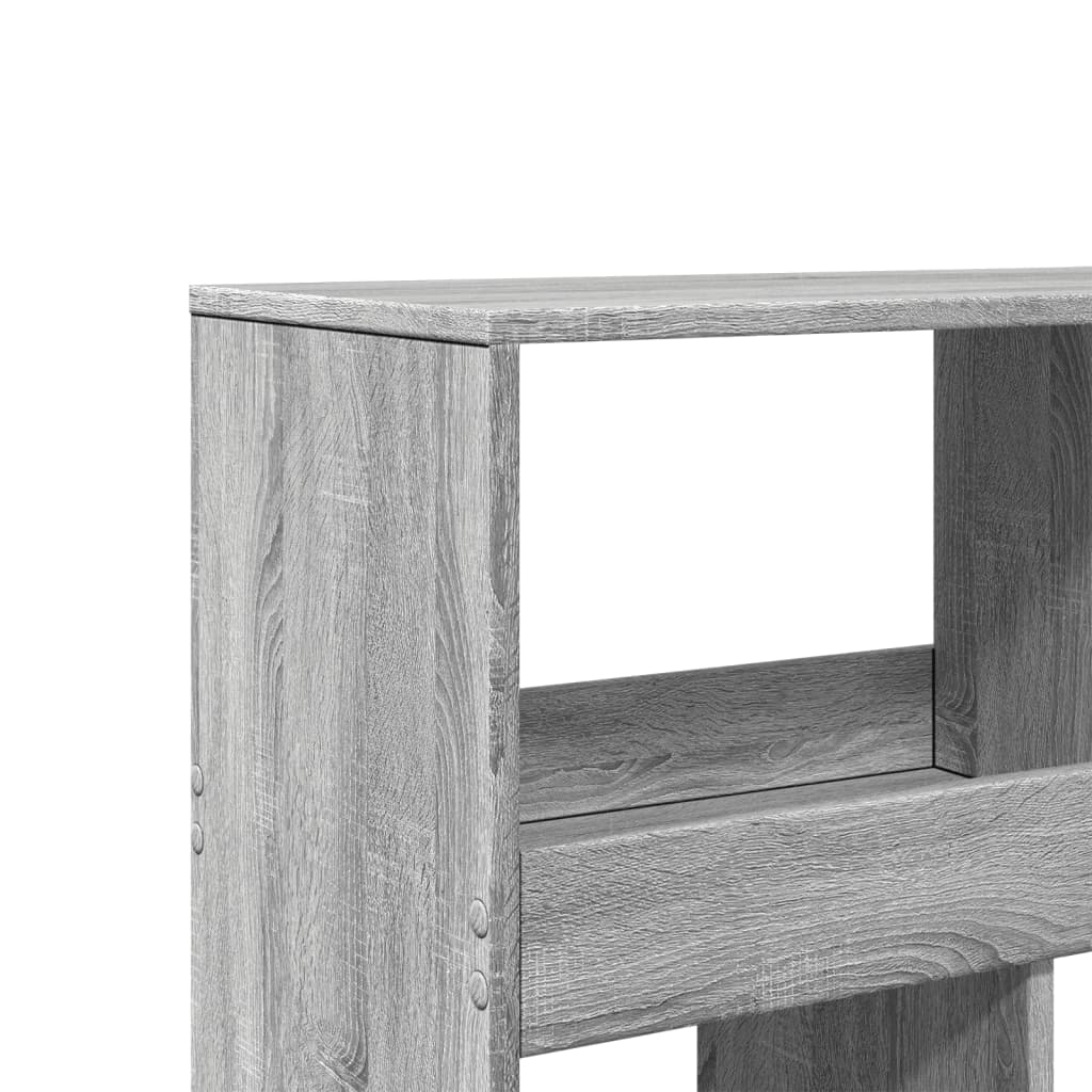 Sobna pregrada boja hrasta 100x33x125,5 cm konstruirano drvo Siva