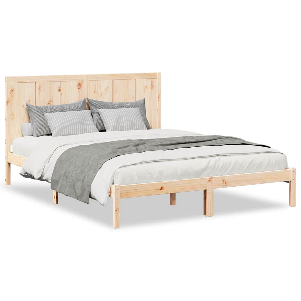 Dugi okvir kreveta bez madraca 140 x 210 cm masivno drvo