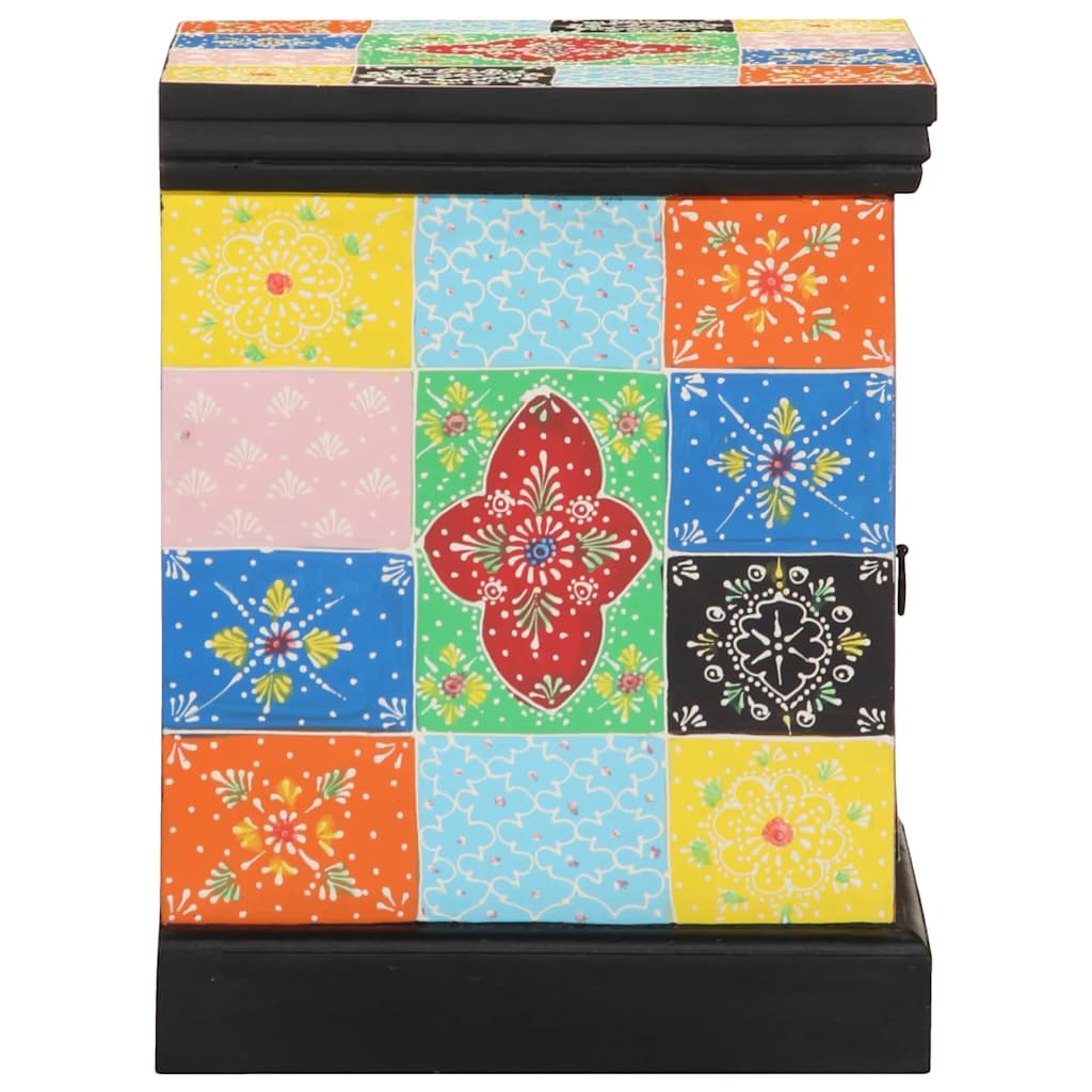Noćni ormarić višebojni 40x35x45 cm masivno drvo mango