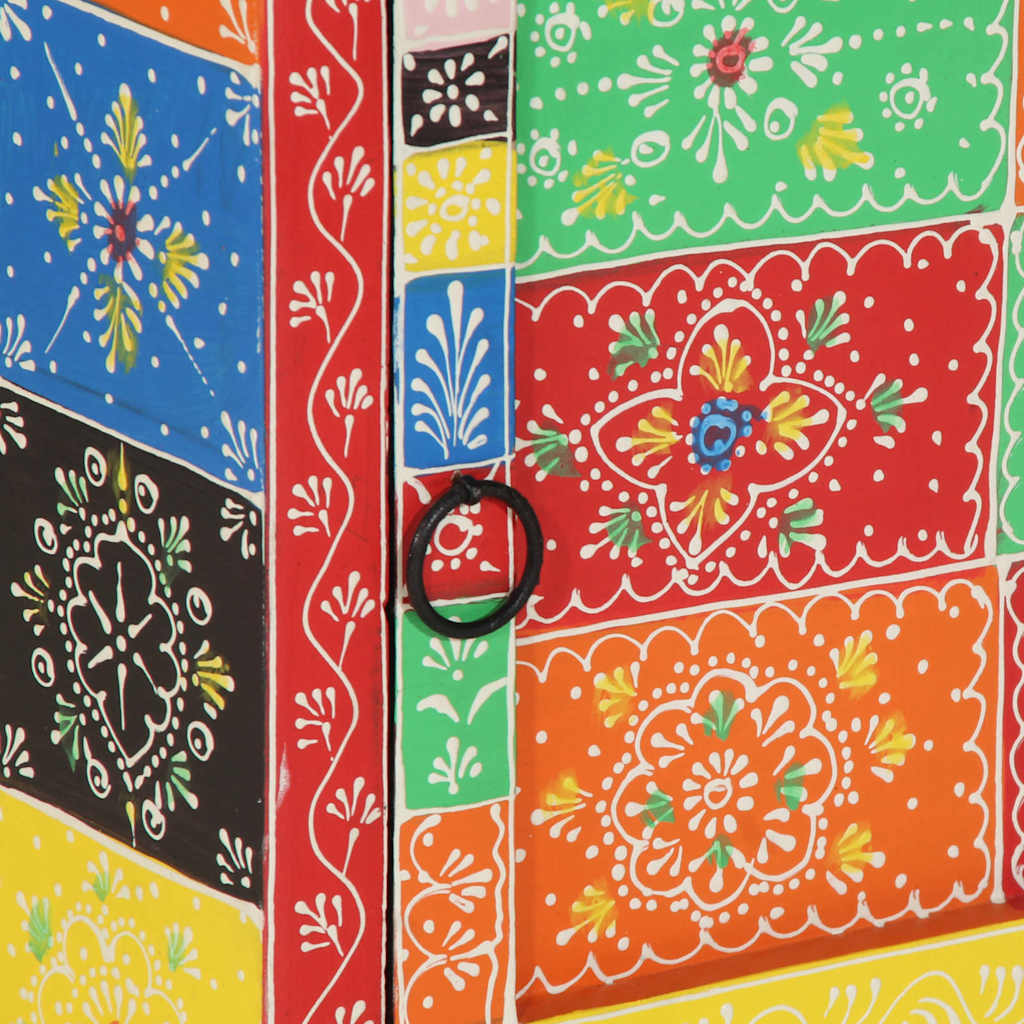 Noćni ormarić višebojni 40x35x45 cm masivno drvo mango