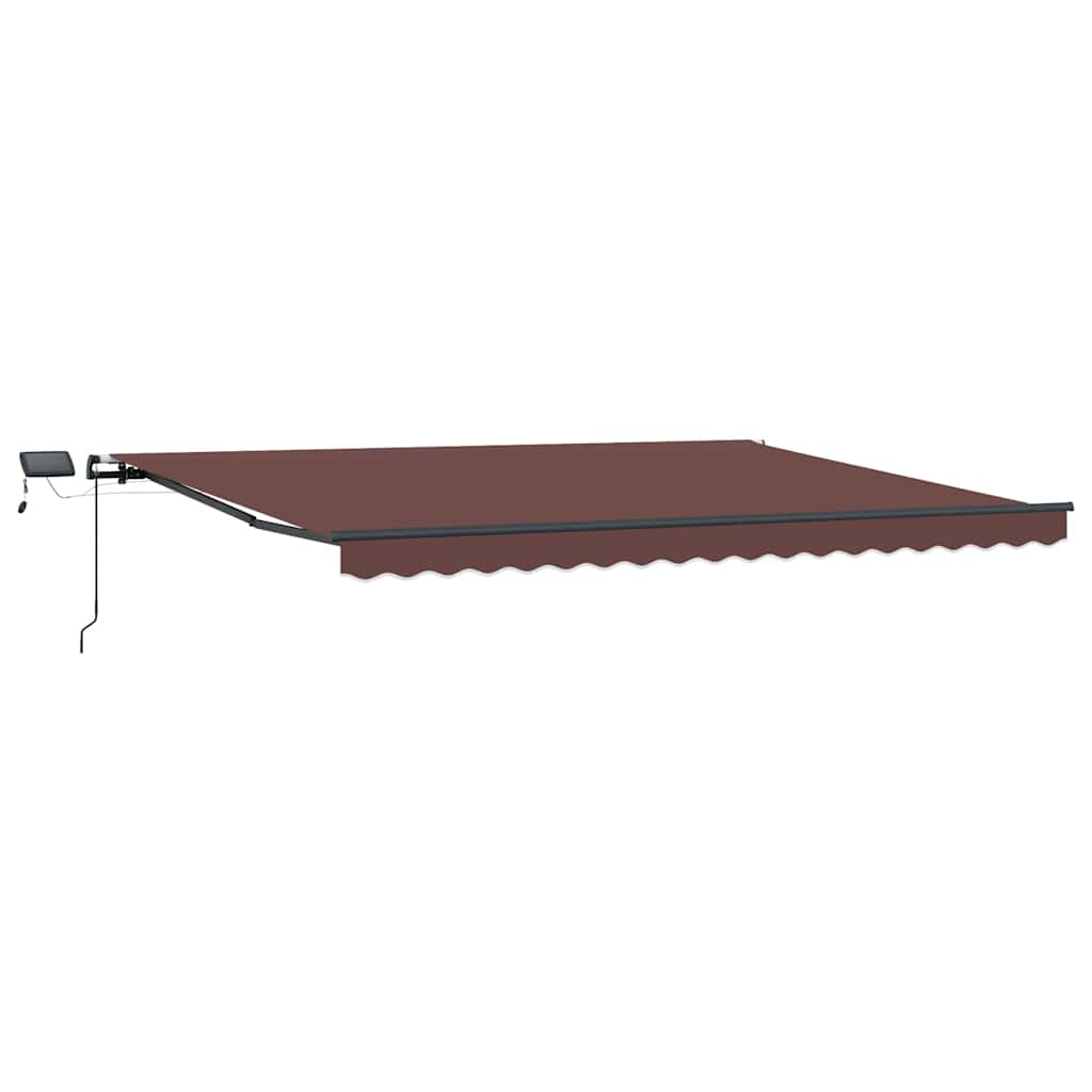 Tenda na ručno uvlačenje s LED smeđa 400 x 300 cm