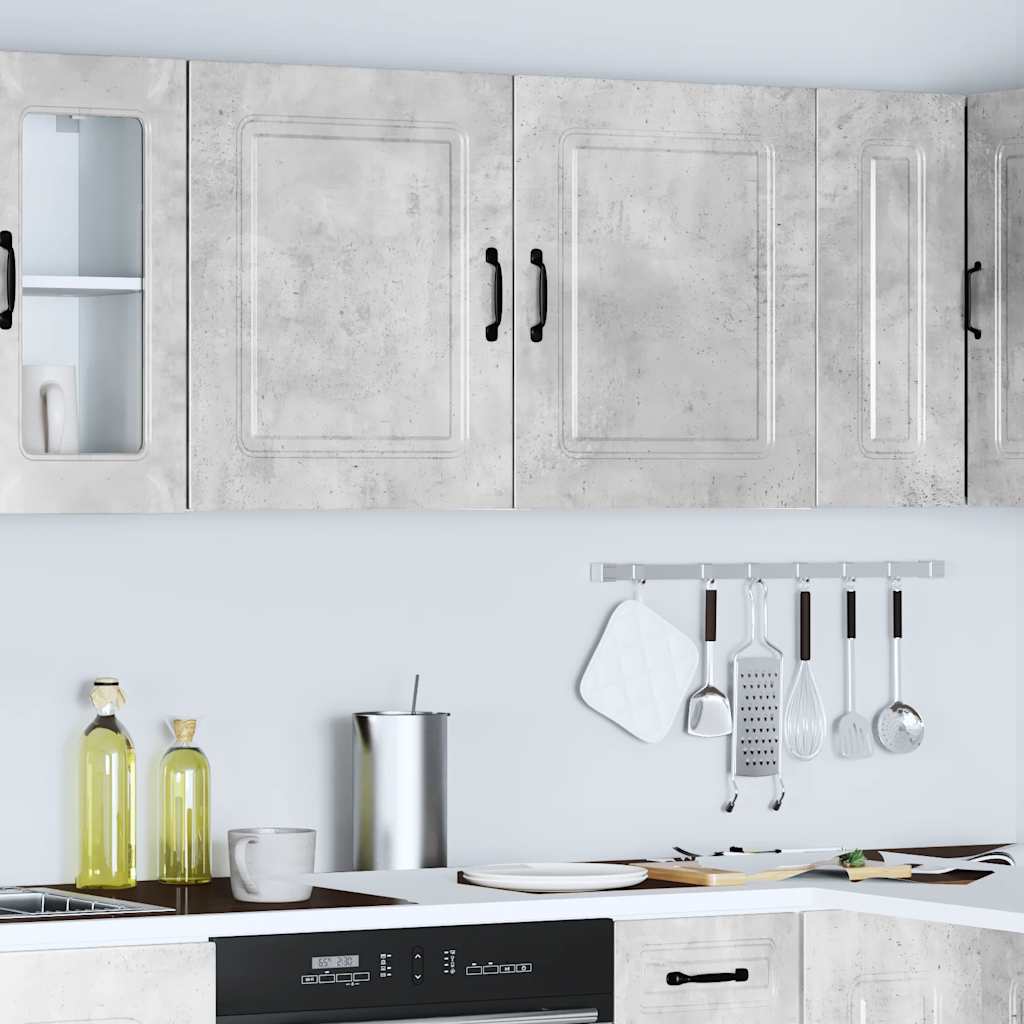 Zidni kuhinjski ormarići 2 kom Kalmar betonsko sivi inženjerski drvo