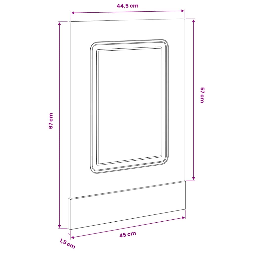 Ploča za perilicu posuđa Kalmar 45x1,5x57 cm konstruirano drvo Bijela