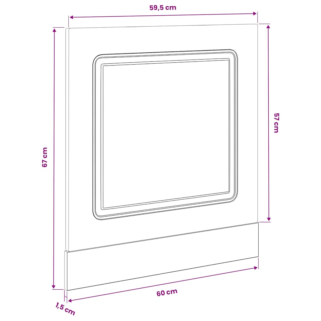 Ploča za perilicu posuđa Kalmar 60x1,5x57 cm konstruirano drvo Smeđa