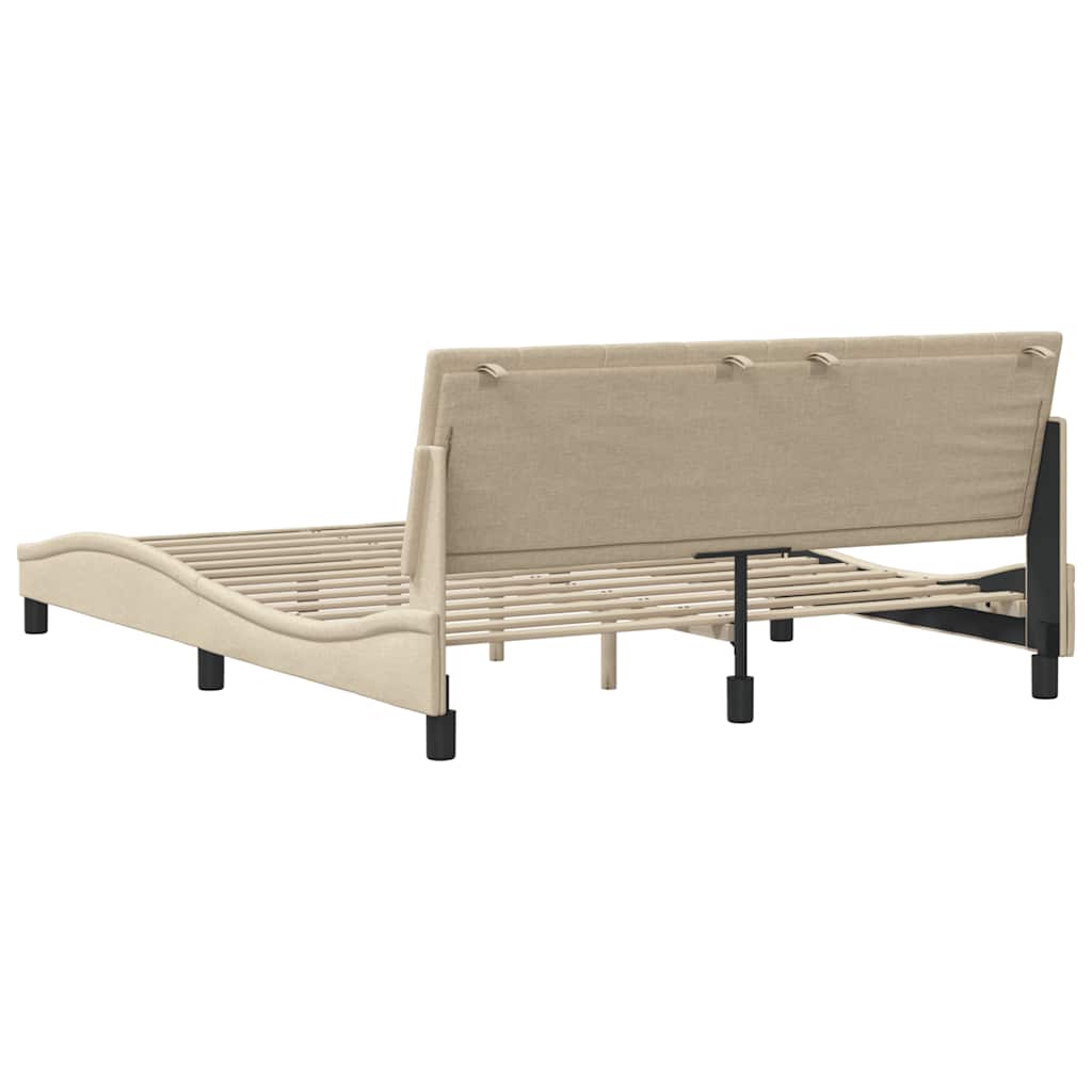Okvir za krevet bez madraca Hanko krem 160x200 cm od tkanine
