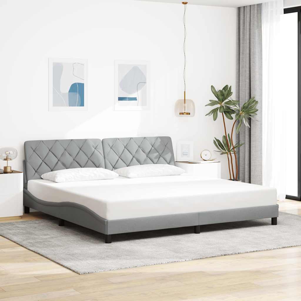 Okvir kreveta s LED-om bez madraca 200 x 200 cm od tkanine