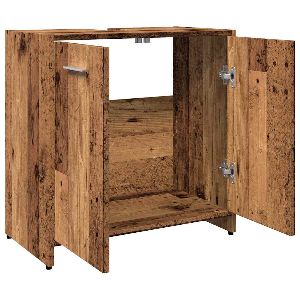 Kupaonski ormarić za umivaonik staro drvo 60x33x60 cm Smeđa