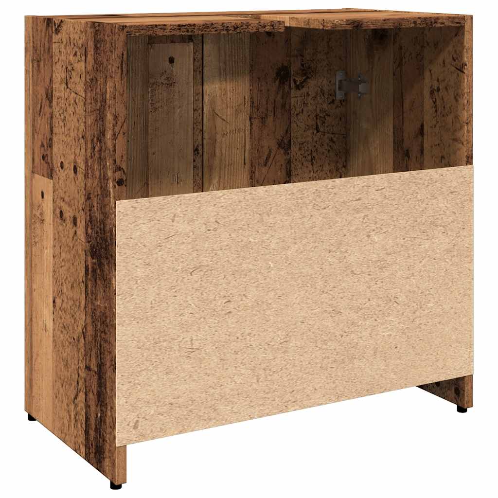 Kupaonski ormarić za umivaonik staro drvo 60x33x60 cm Smeđa