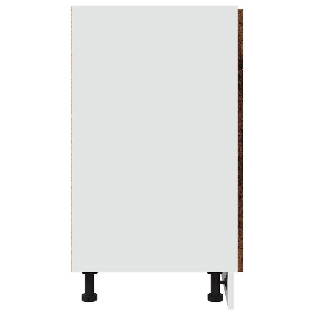Ormarić s donjim ladicama "Lyon" Staro drvo 80x46x81,5 cm Konstruirano drvo
