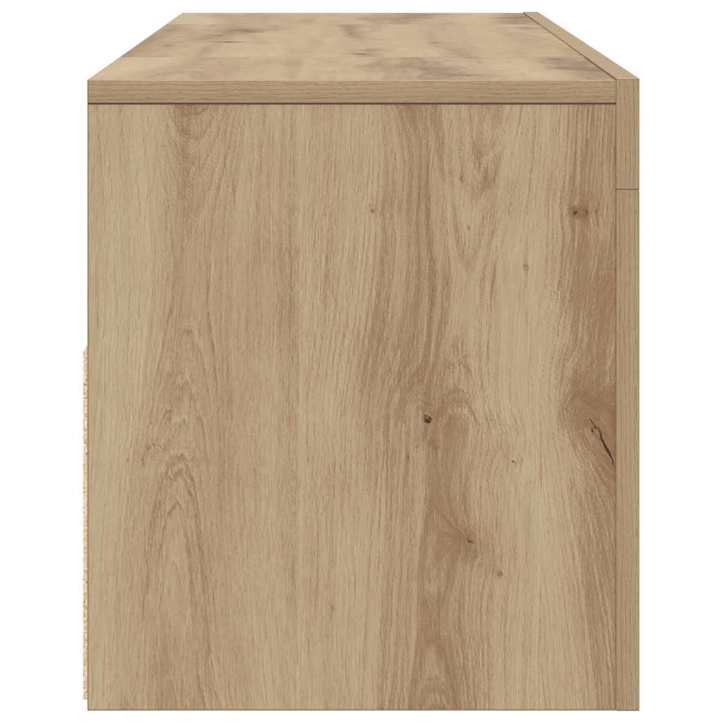 TV ormarić LED boja hrasta 120x35x40 cm konstruirano drvo Smeđa