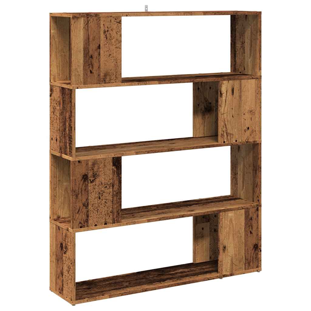 Ormarić za knjige/Sobna pregrada staro drvo 100x24x124,5 cm
