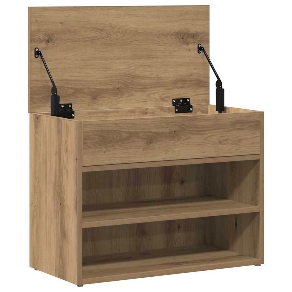 Klupa za cipele obrtnički hrast 60x30x45 cm izrađeno drvo
