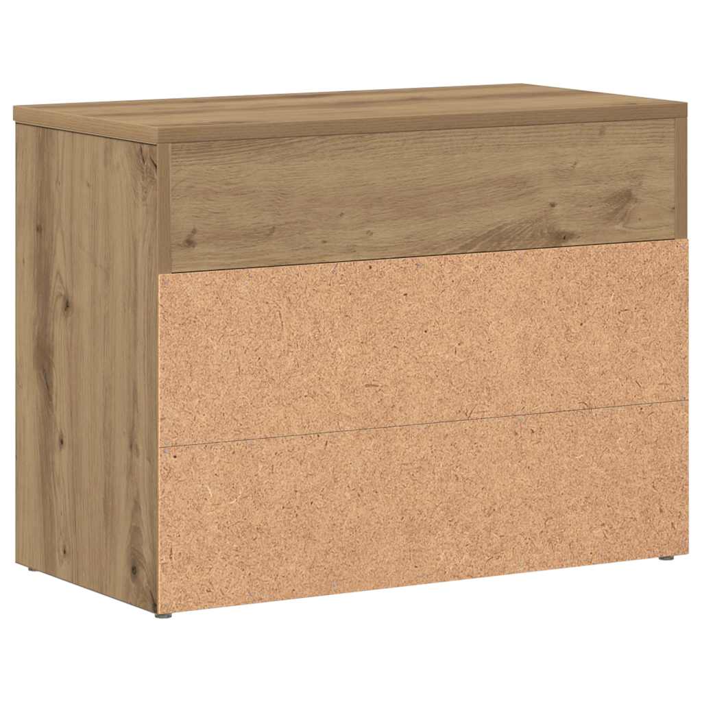 Klupa za cipele obrtnički hrast 60x30x45 cm izrađeno drvo