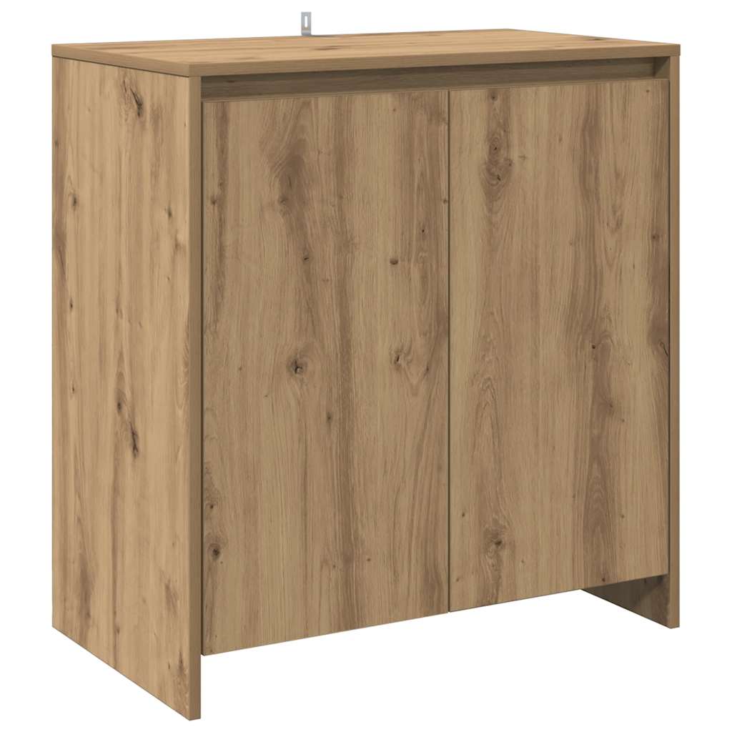Komoda boja hrasta artisan 70 x 41 x 75 cm konstruirano drvo Smeđa