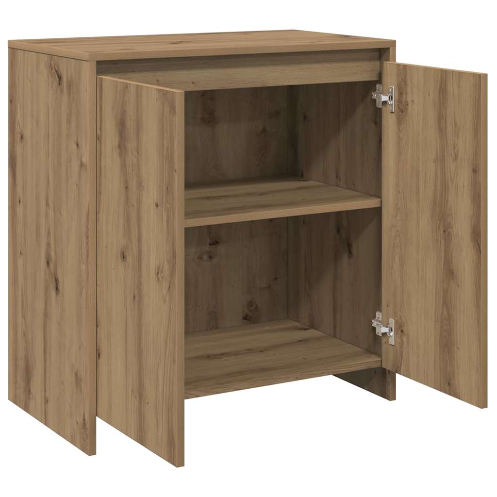 Komoda boja hrasta artisan 70 x 41 x 75 cm konstruirano drvo Smeđa