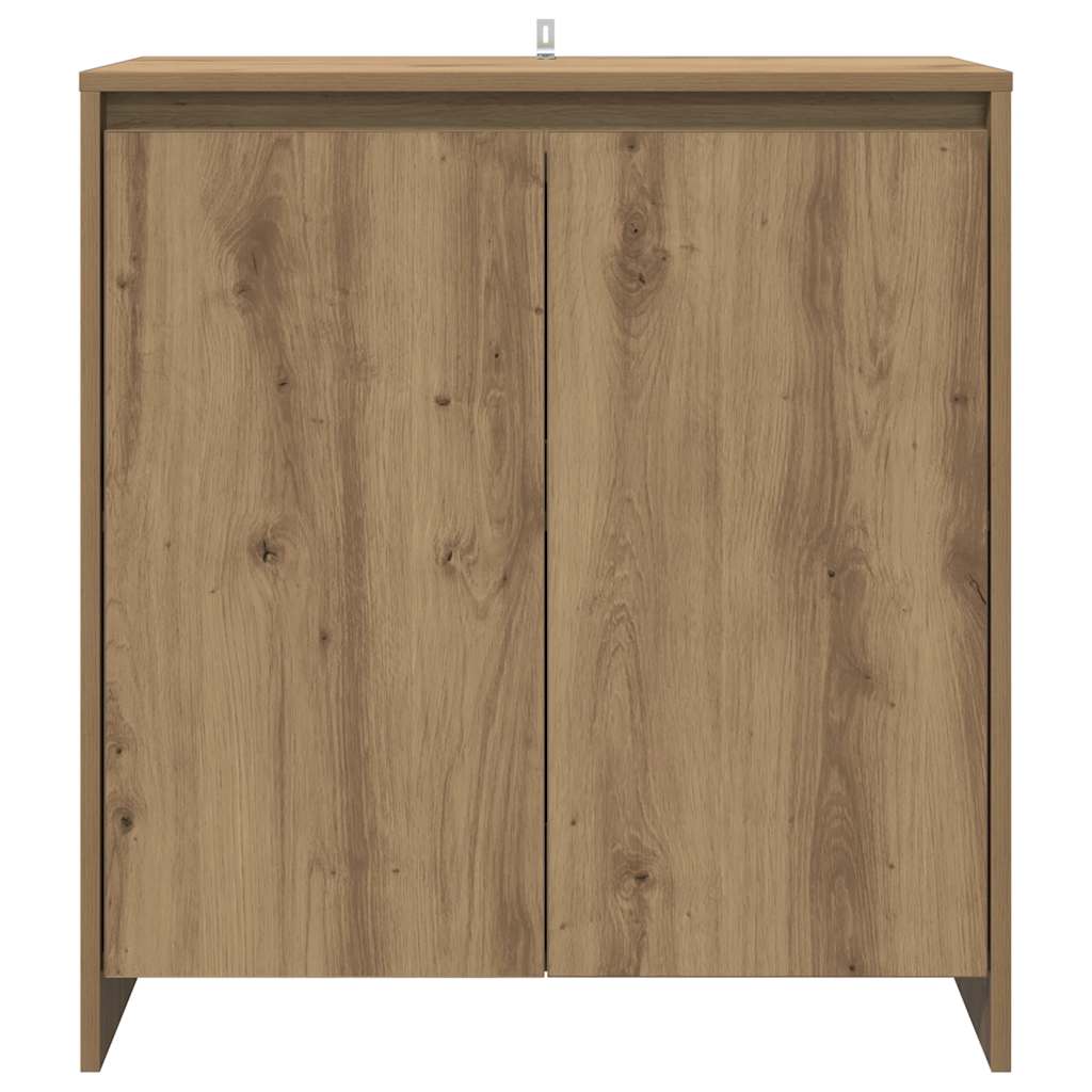 Komoda boja hrasta artisan 70 x 41 x 75 cm konstruirano drvo Smeđa