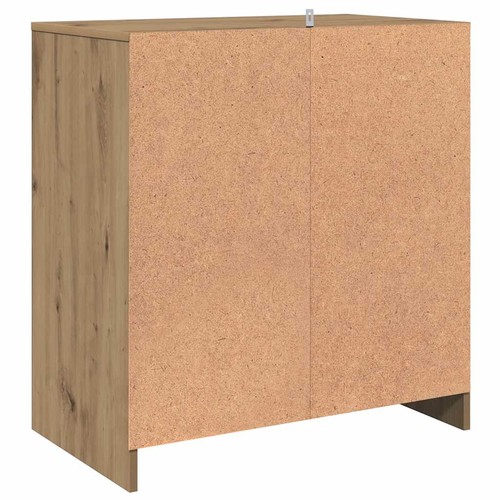 Komoda boja hrasta artisan 70 x 41 x 75 cm konstruirano drvo Smeđa