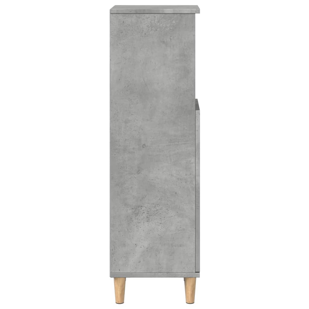 Kupaonski ormarić boja betona 30x30x100 cm konstruirano drvo Siva