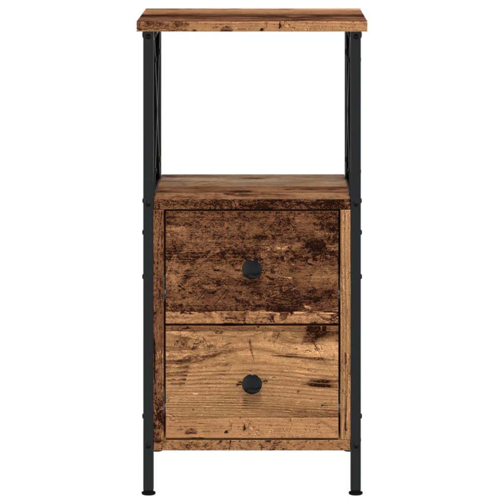 Noćni ormarići 2 kom Staro drvo 34x35,5x70 cm Konstruirano drvo