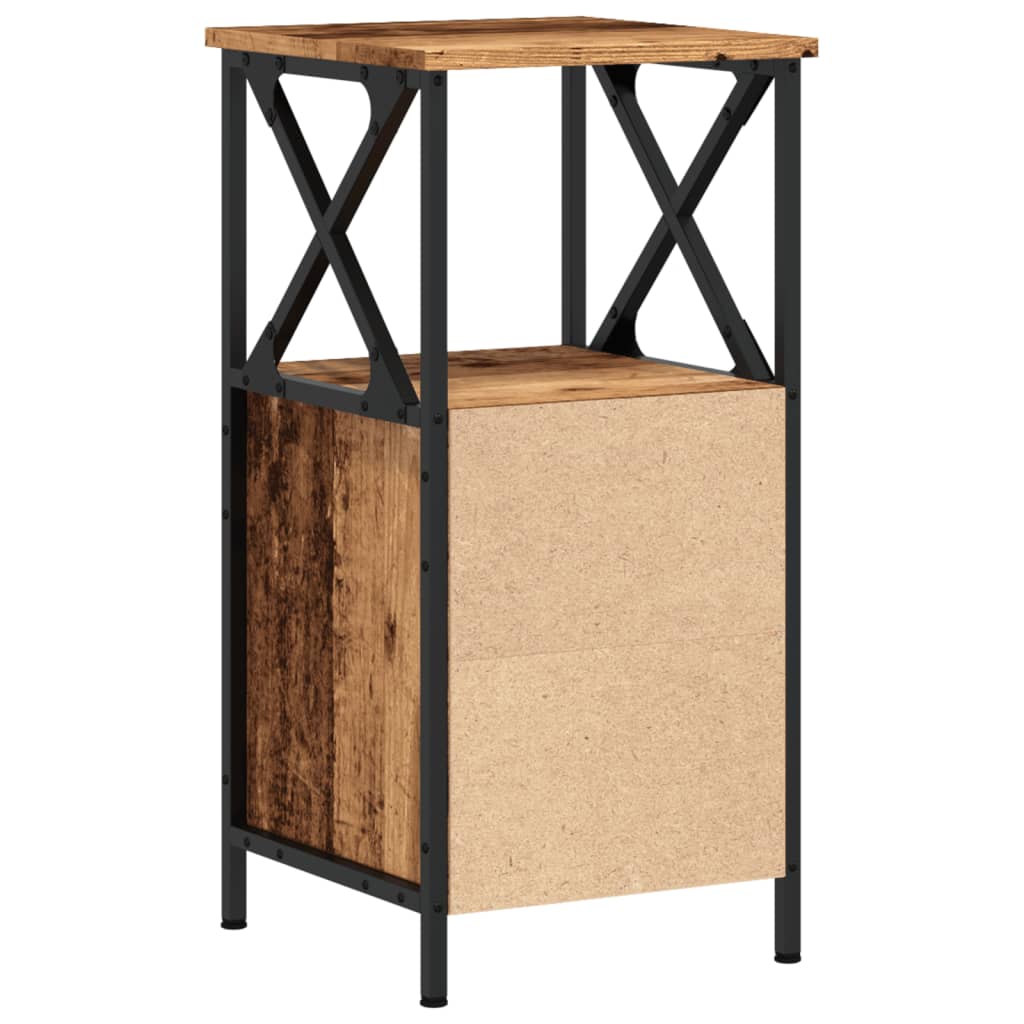 Noćni ormarići 2 kom Staro drvo 34x35,5x70 cm Konstruirano drvo