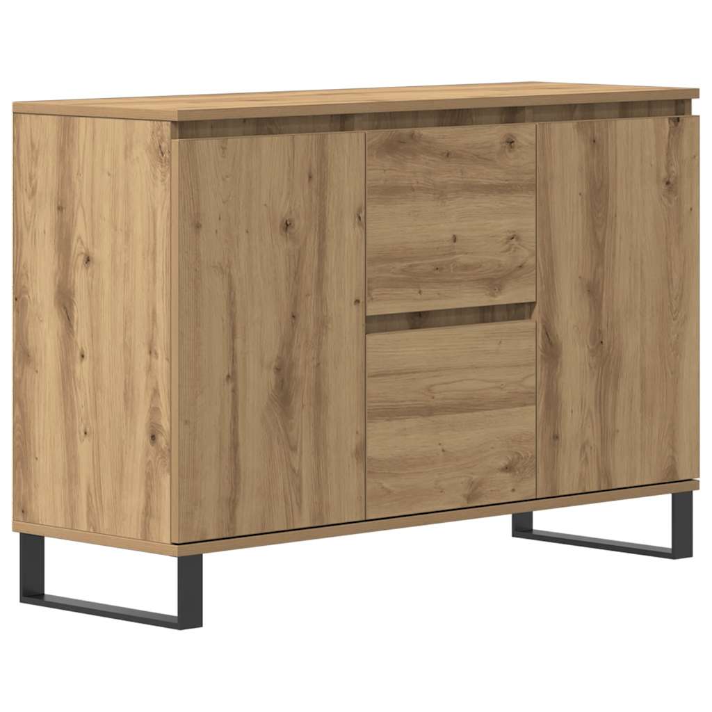 Komoda boja hrasta artisan 101,5x35x70 cm konstruirano drvo Smeđa