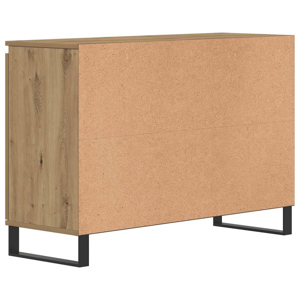 Komoda boja hrasta artisan 101,5x35x70 cm konstruirano drvo Smeđa