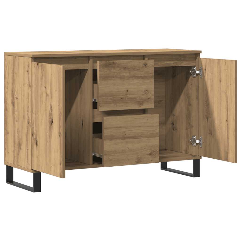 Komoda boja hrasta artisan 101,5x35x70 cm konstruirano drvo Smeđa