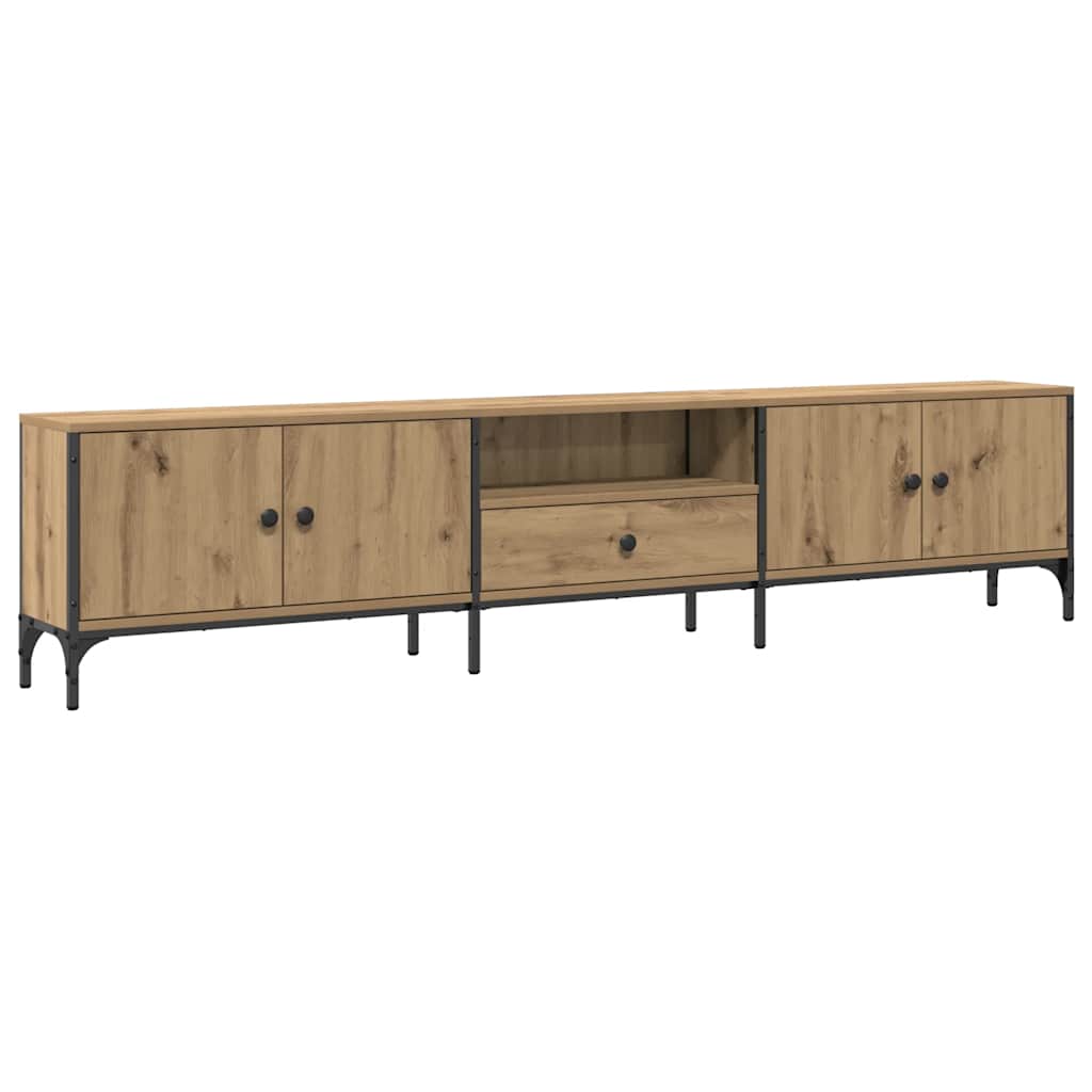 TV ormarić s ladicom boja hrasta 200x25x44 cm konstruirano drvo