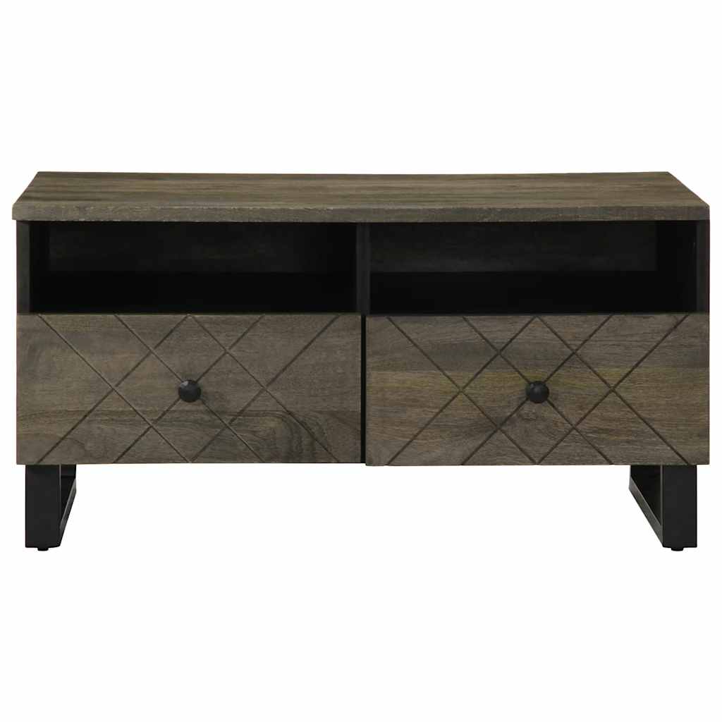 Stolić za kavu crni 80 x 54 x 40 cm od masivnog drva manga Crna
