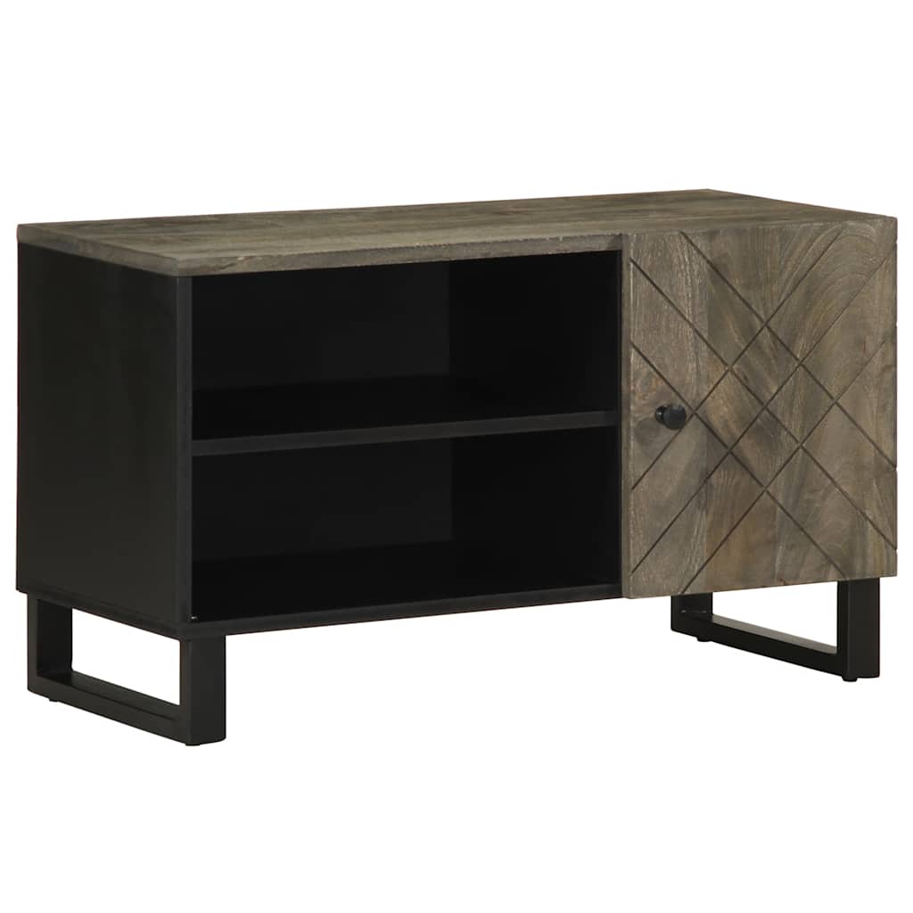 TV ormarić crni 80x33x46 cm od masivnog drva manga Crna