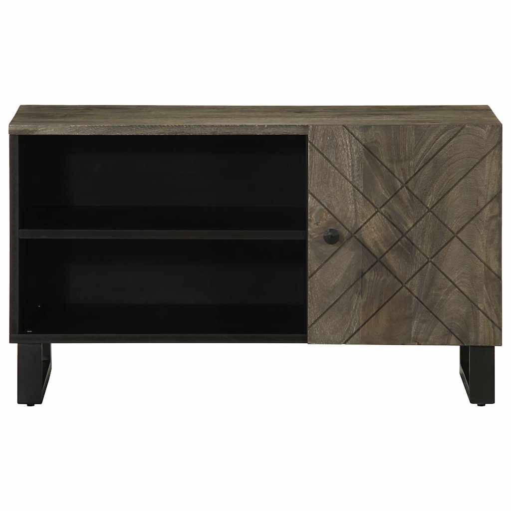 TV ormarić crni 80x33x46 cm od masivnog drva manga Crna