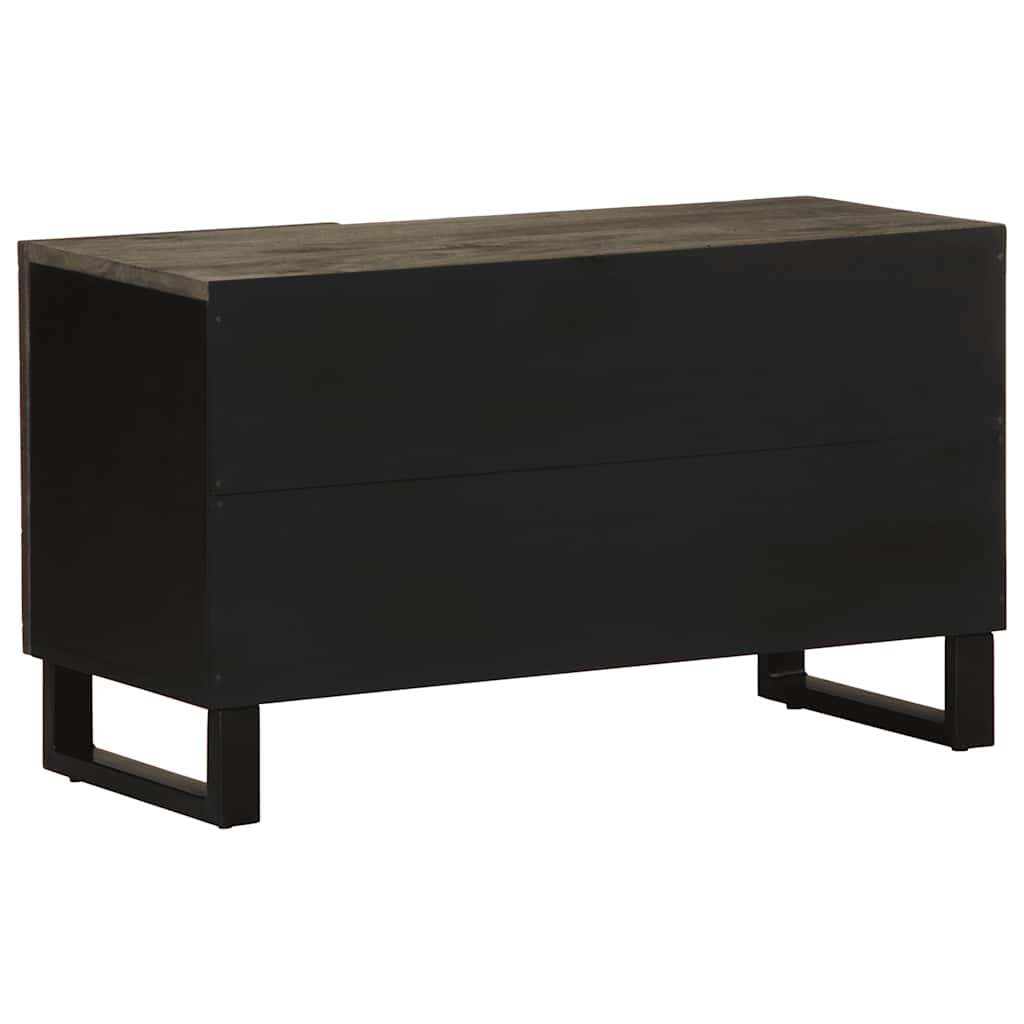 TV ormarić crni 80x33x46 cm od masivnog drva manga Crna