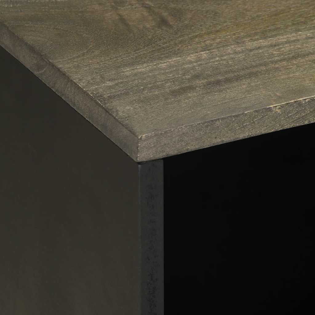 TV ormarić crni 80x33x46 cm od masivnog drva manga Crna