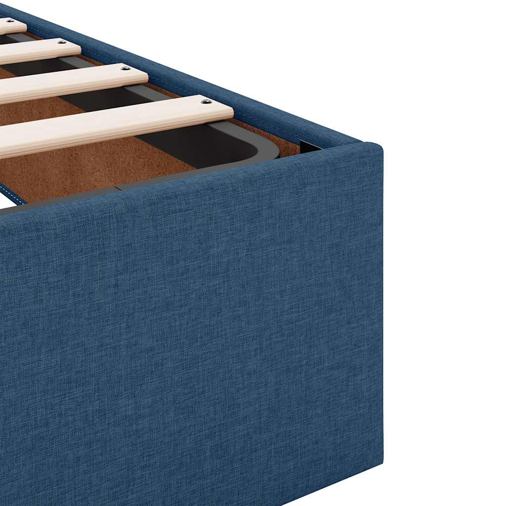 Ottoman krevet s madracem plavi 80x200 cm tkanina