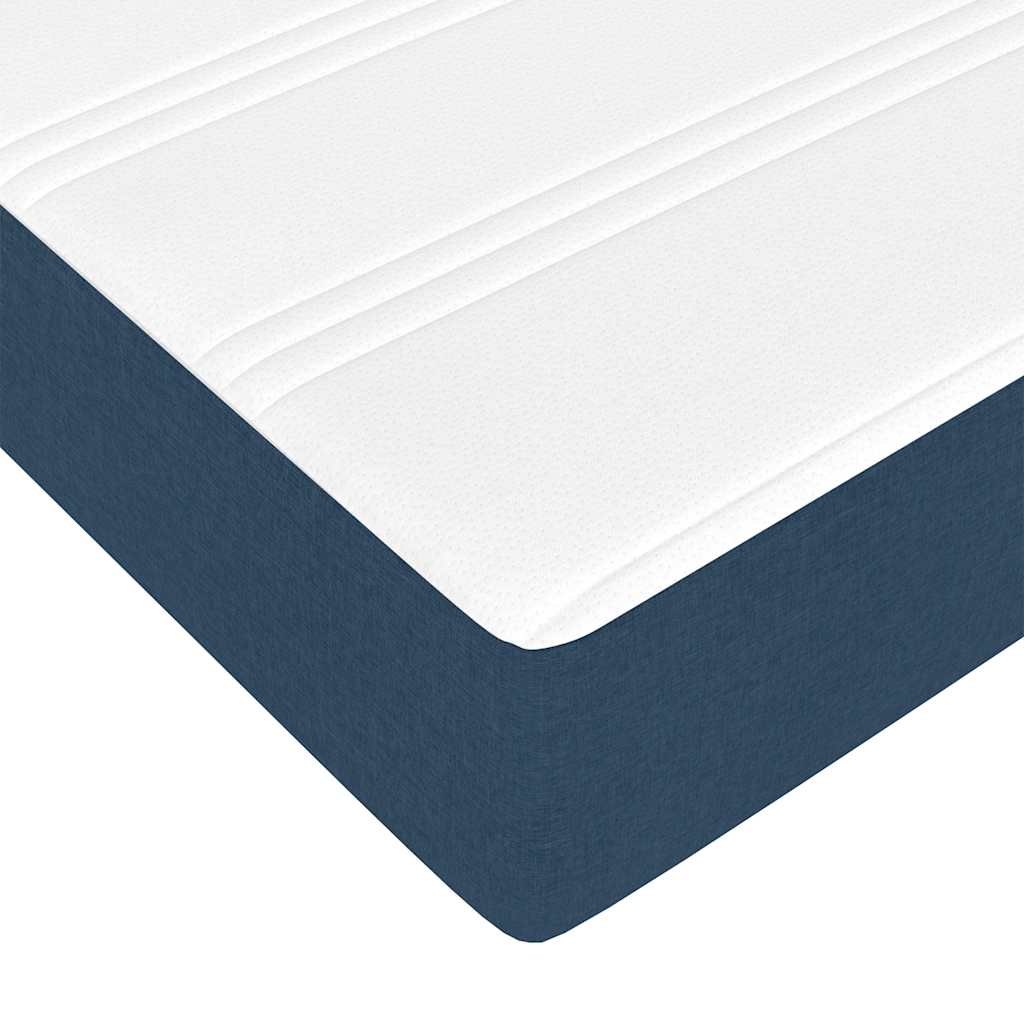 Ottoman krevet s madracima plavi 160x200 cm tkanina