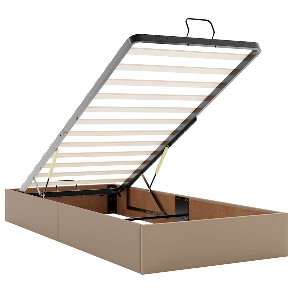 Otomanski krevet s madracem cappuccina 90x190cm umjetna koža