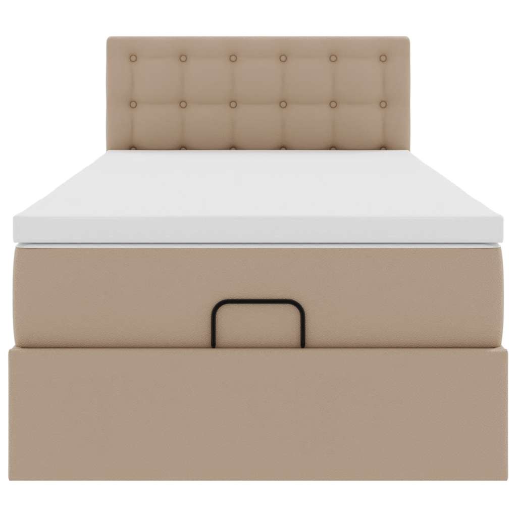 Otomanski krevet s madracem cappuccina 90x190cm umjetna koža