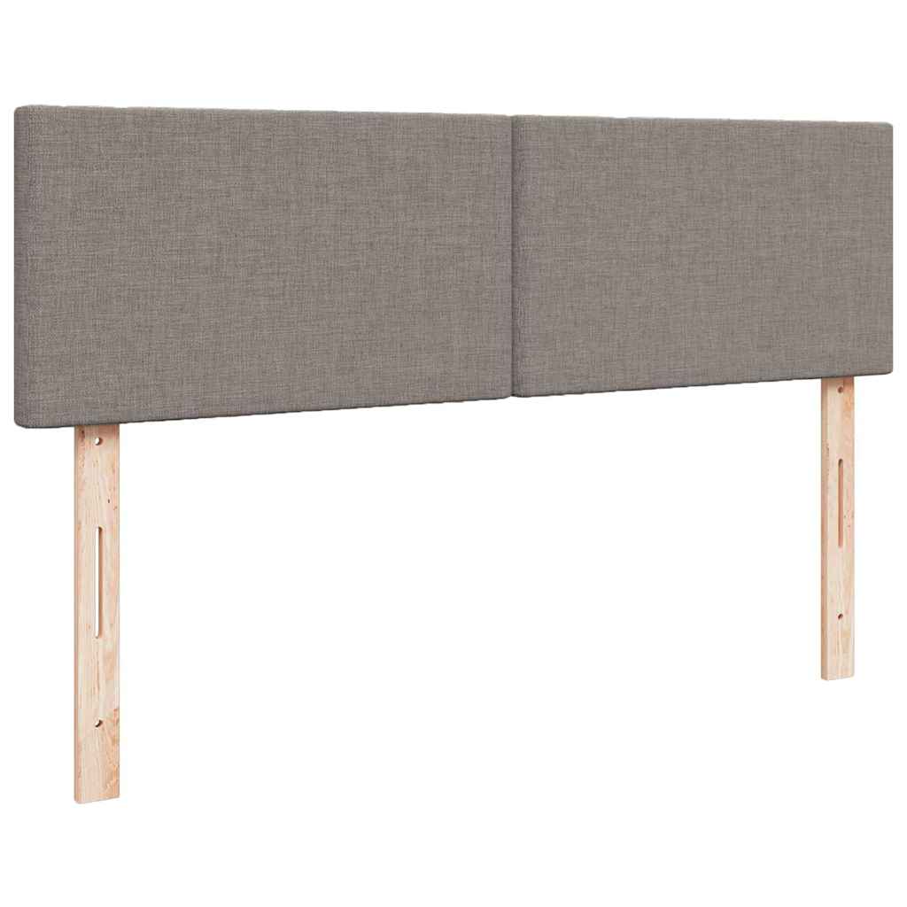 Krevet s otomancem i madracem, taupe boja, 140x190 cm, tkanina