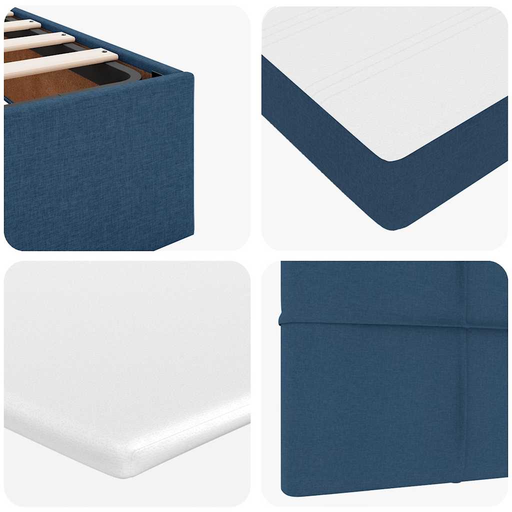 Ottoman krevet s madracem plavi 80x200 cm tkanina
