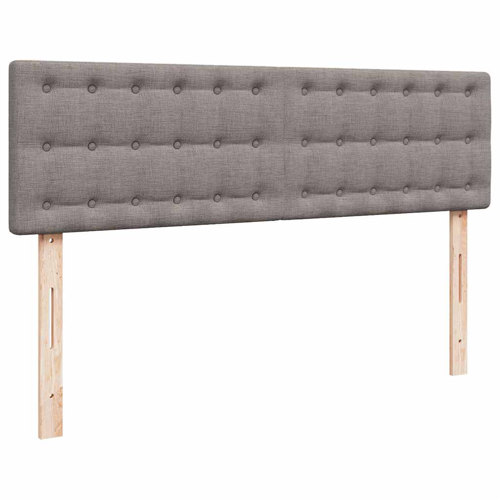 Krevet s otomancem i madracem, taupe boja, 140x190 cm, tkanina