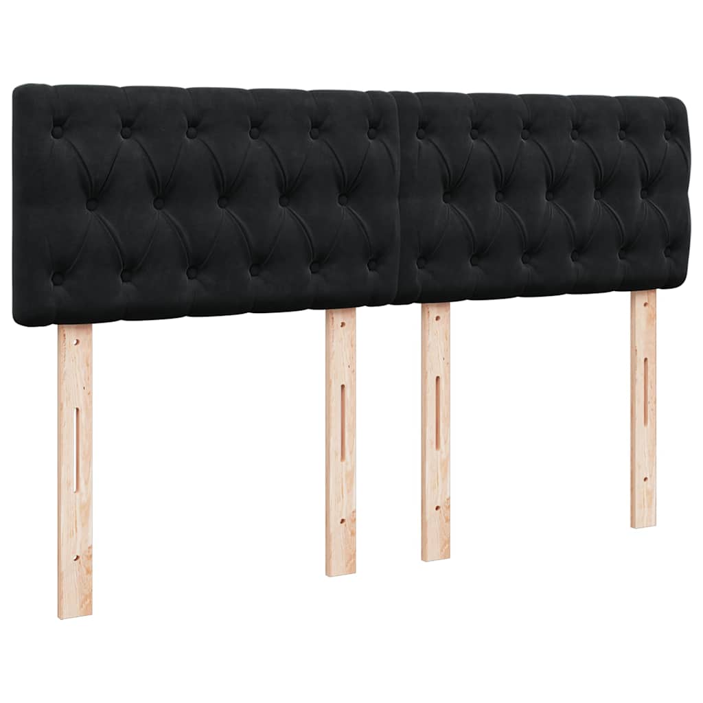Ottoman krevet s madracem crni 140x200 cm baršun