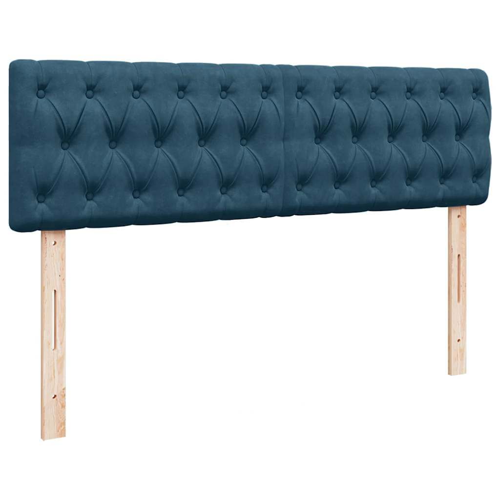 Ottoman krevet s madracem tamnoplavi 140x200 cm baršun