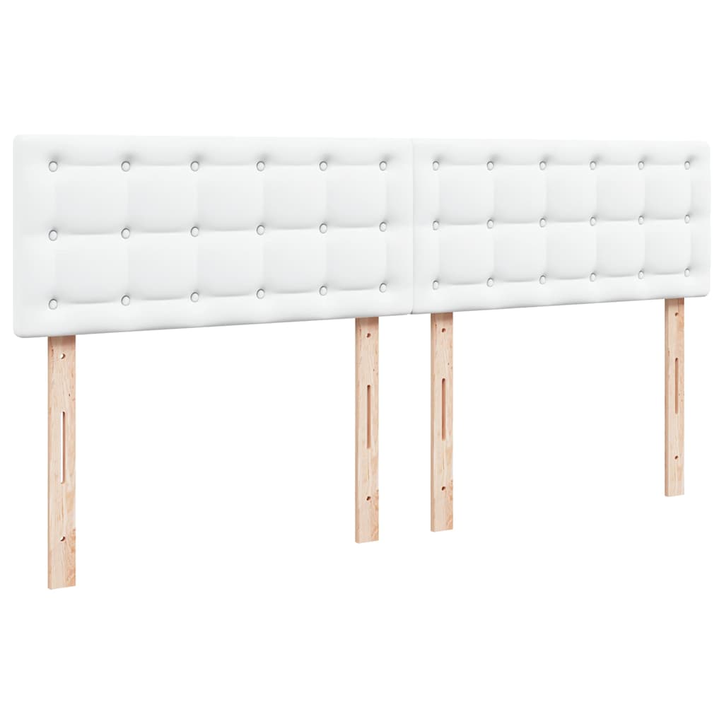 Otomanski krevet s madracima i LED 180x200 cm umjetna koža Bijela 180 x 200 cm