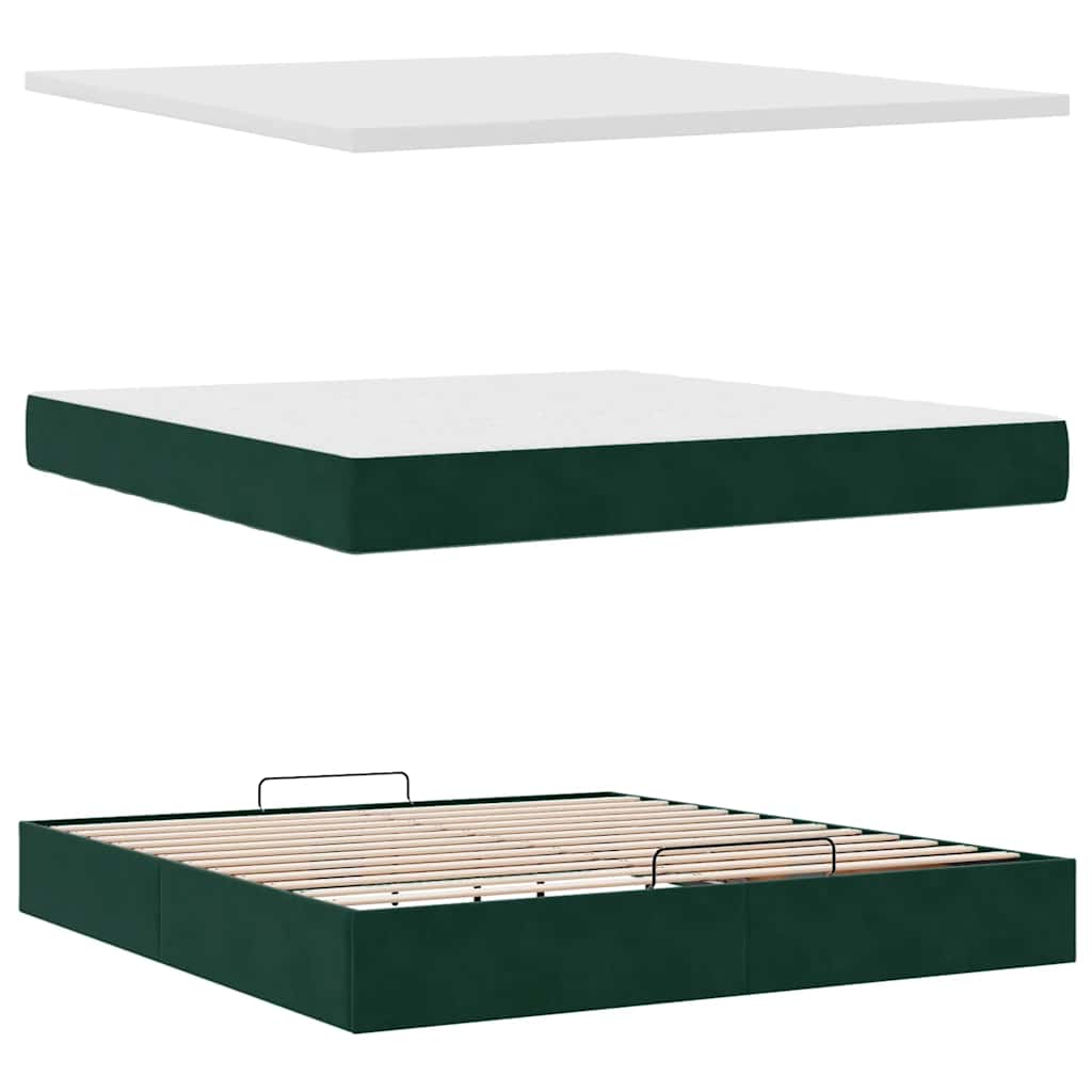 Otomanski krevet s madracem i LED 180x200 cm baršunasti