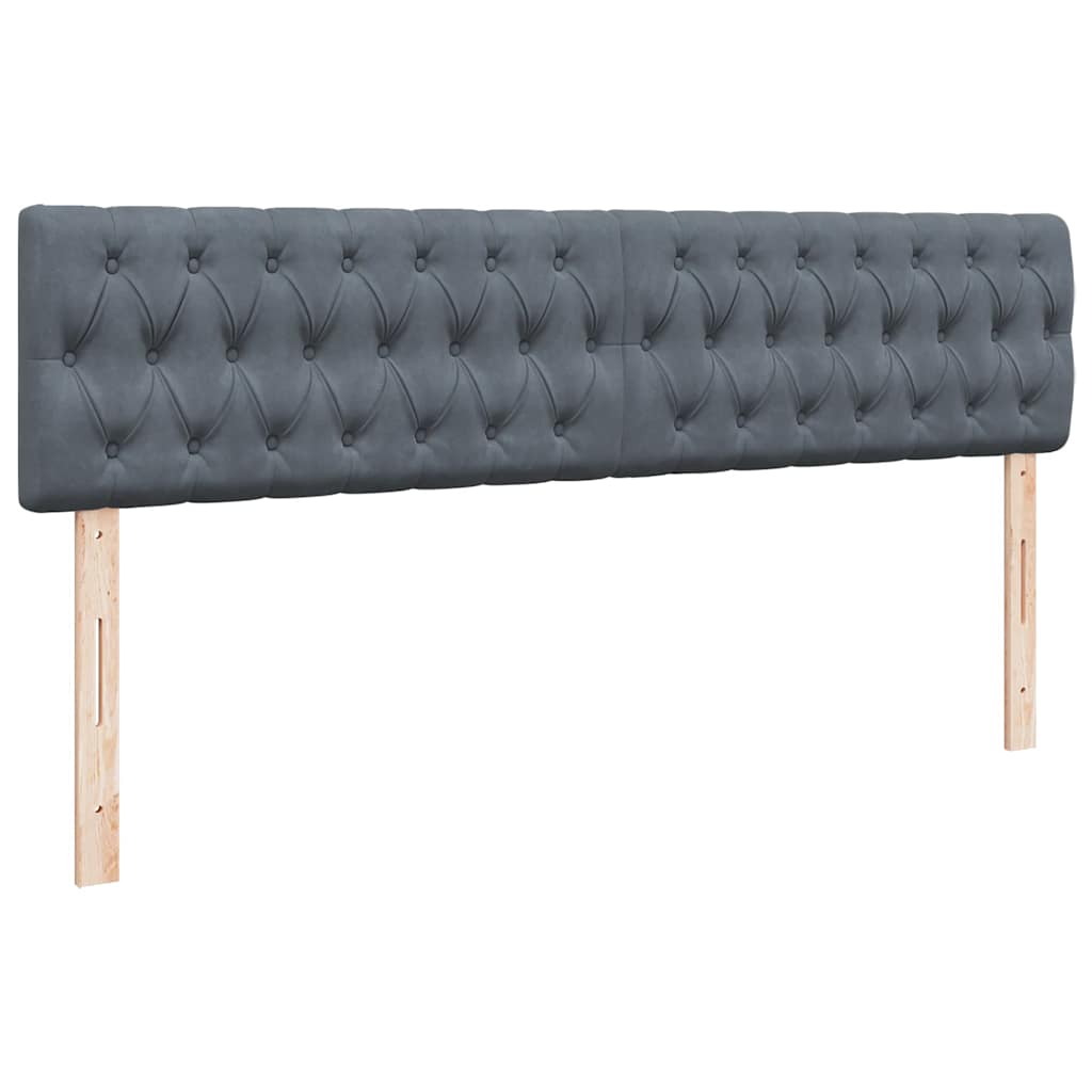 Ottoman krevet s madracem i LED diodama tamno sivi 160x200 cm baršun